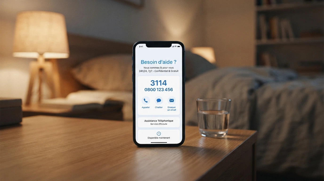 Écran affichant le numéro de Joueurs Info Service et les options de contact — téléphone, chat, horaires