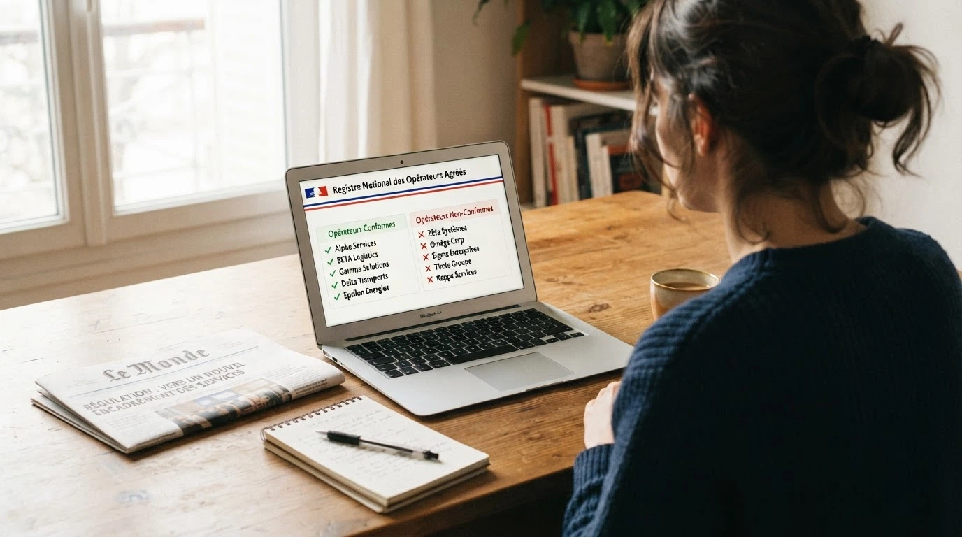 Le logo de l'Autorité Nationale des Jeux à côté d'un extrait du Journal Officiel portant la loi du 12 mai 2010