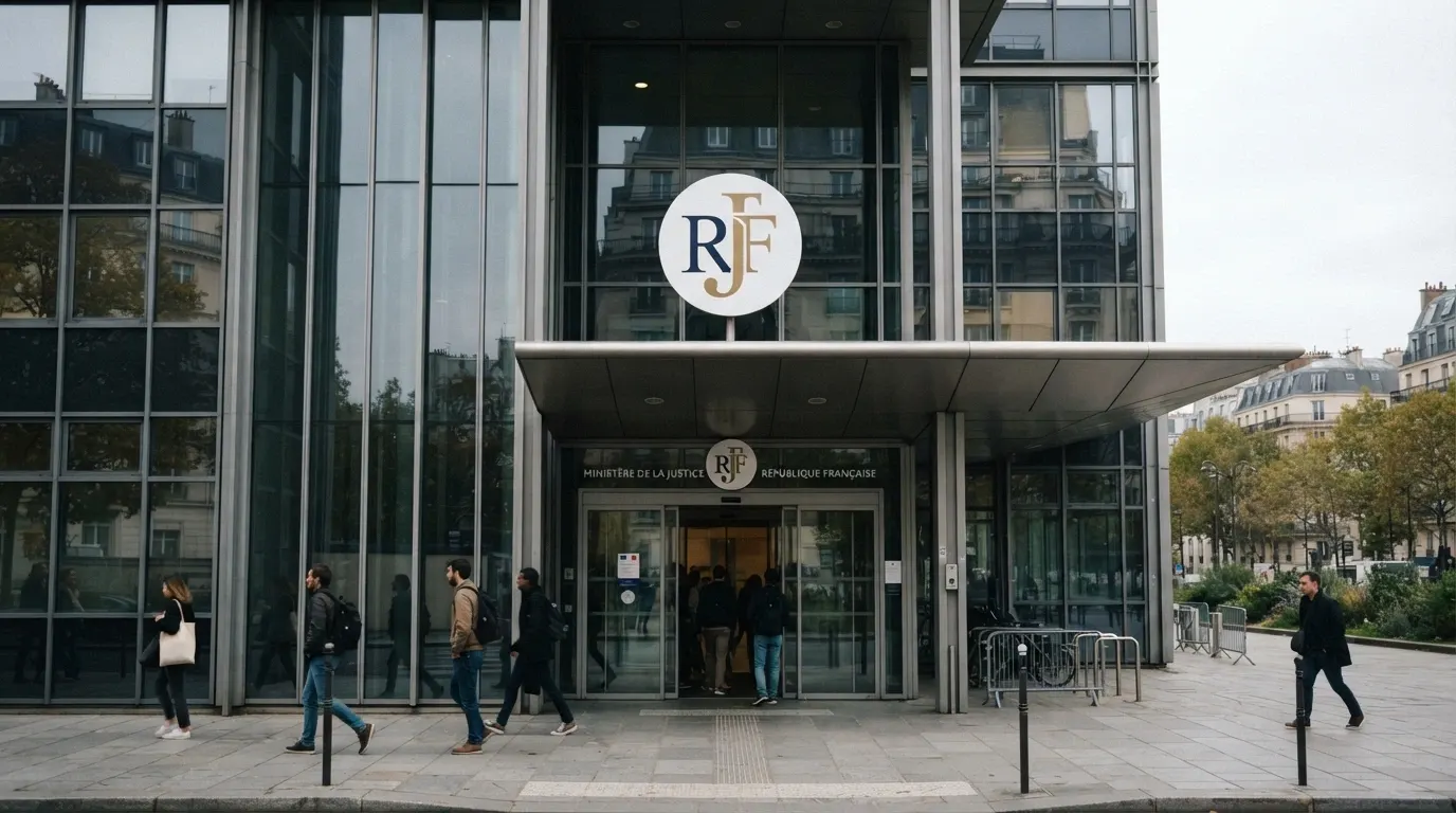 La façade du siège de l'Autorité nationale des jeux avec le logo ANJ visible