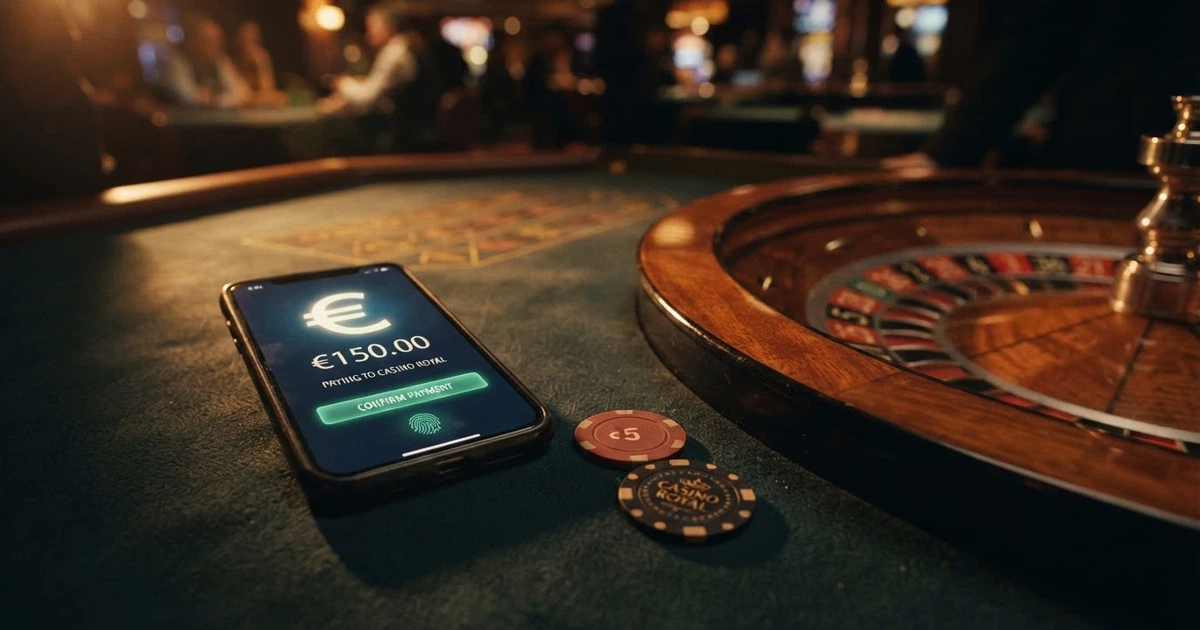 un smartphone affichant l'application Lydia posé à côté d'une roulette de casino et de jetons