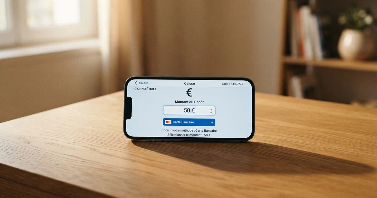 Interface de paiement d'un casino en ligne affichant Revolut parmi les méthodes de dépôt par carte bancaire