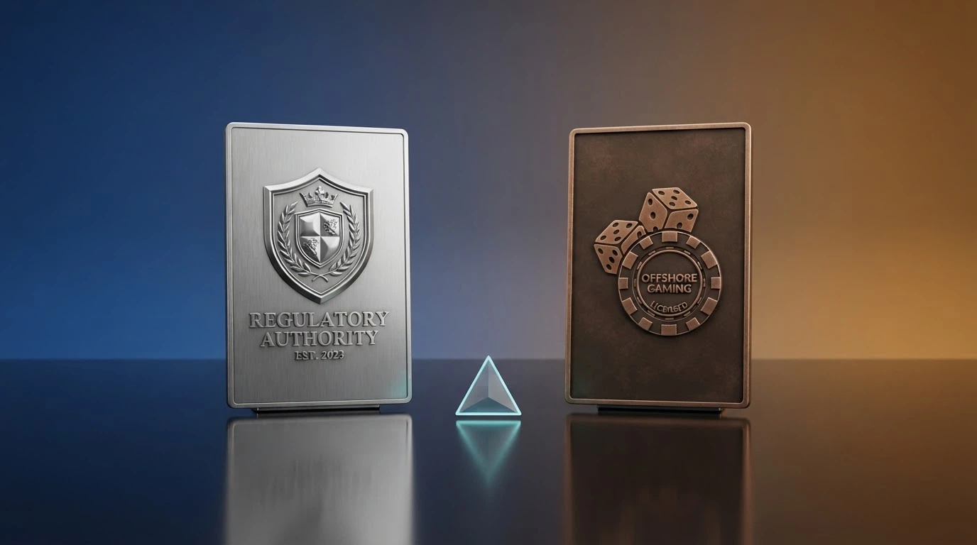 Deux colonnes contrastées : à gauche le logo de l'ANJ sur fond bleu officiel, à droite une carte de Curaçao stylisée, un curseur de souris hésite entre les deux
