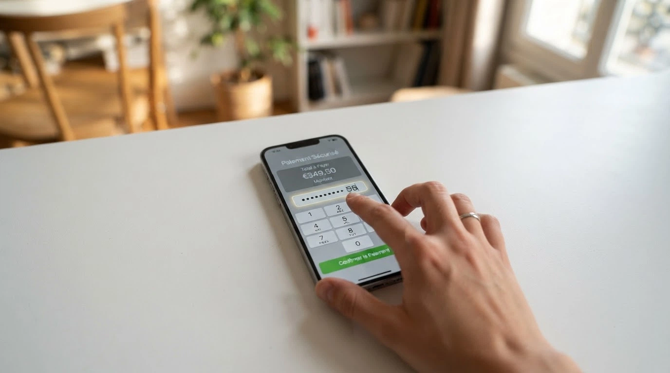 Une main saisissant un code à 16 chiffres dans la caisse d'un site de jeu
