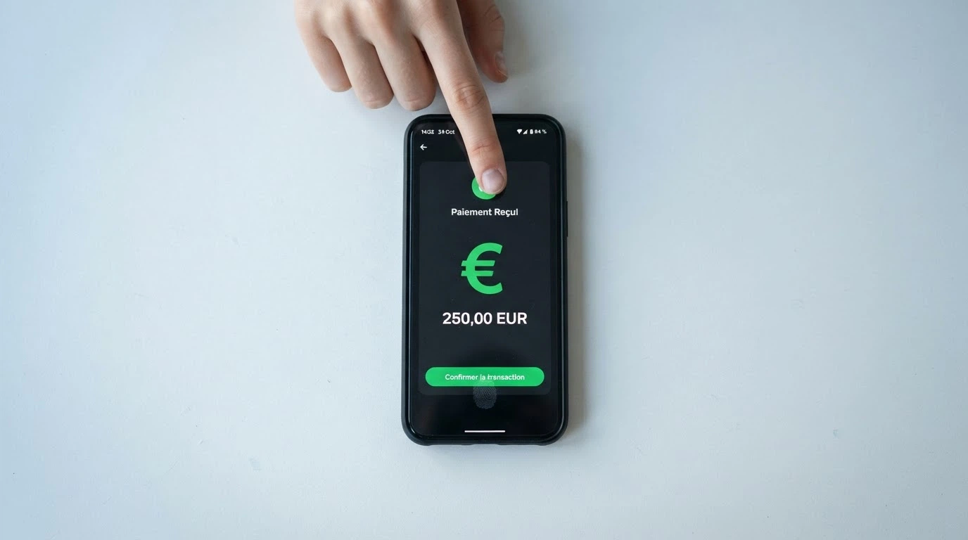Interface d'un portefeuille TronLink affichant une transaction TRC-20