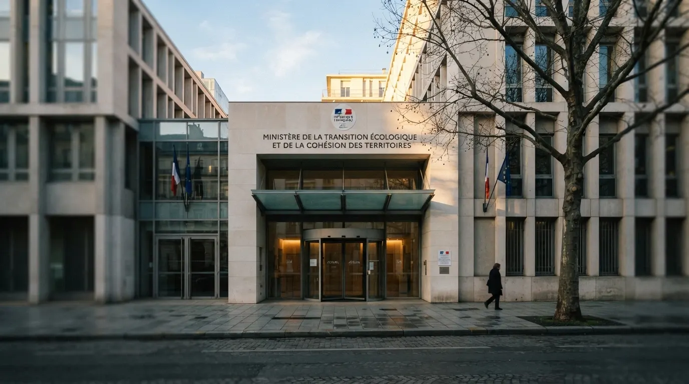 La façade du siège de l'ANJ à Issy-les-Moulineaux, avec le logo officiel visible