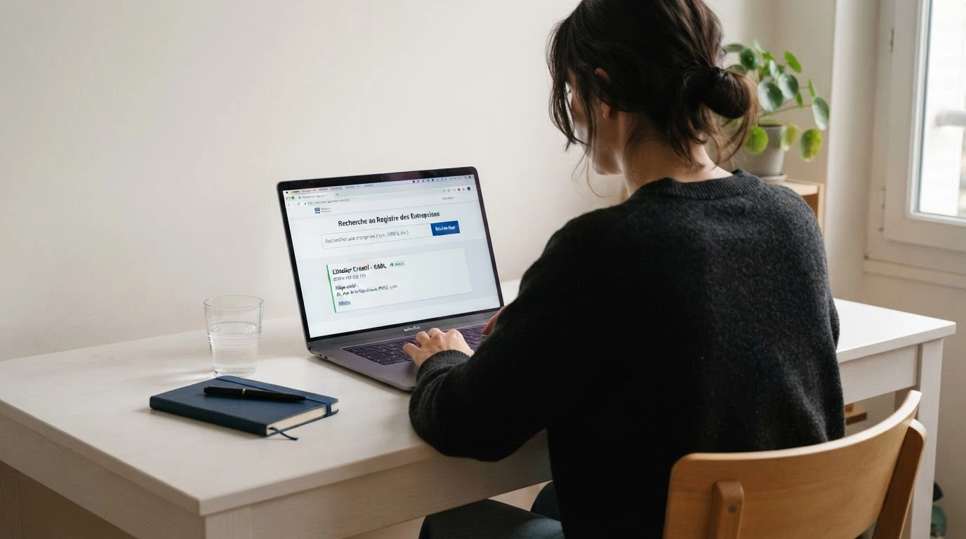 Une capture d'écran du registre public de l'ANJ ouverte sur une page de recherche d'opérateur agréé
